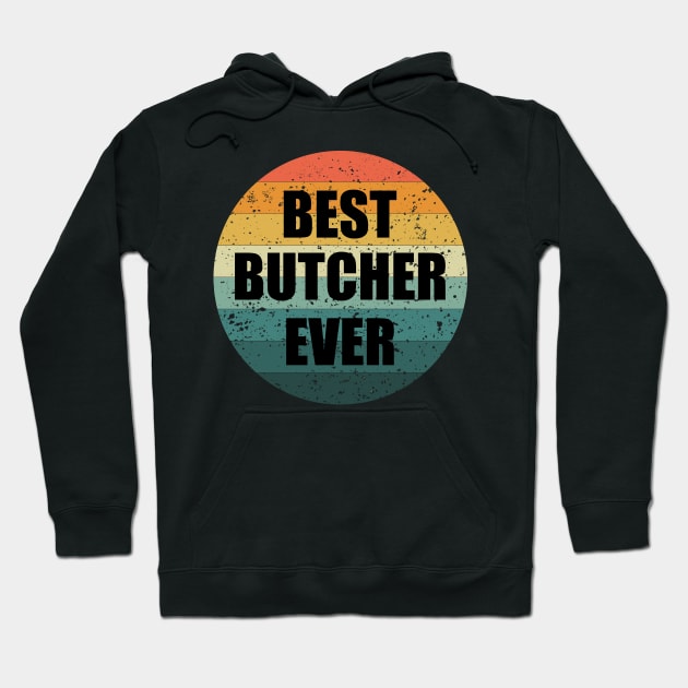 Butcher Butchery Fathers Day Gift Funny Retro Vintage Hoodie by zyononzy